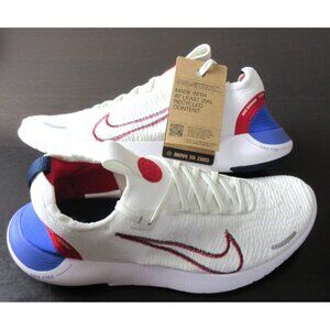 Nike Men's Free RN FK NN Running Shoes White Red Blue Sizes NIB